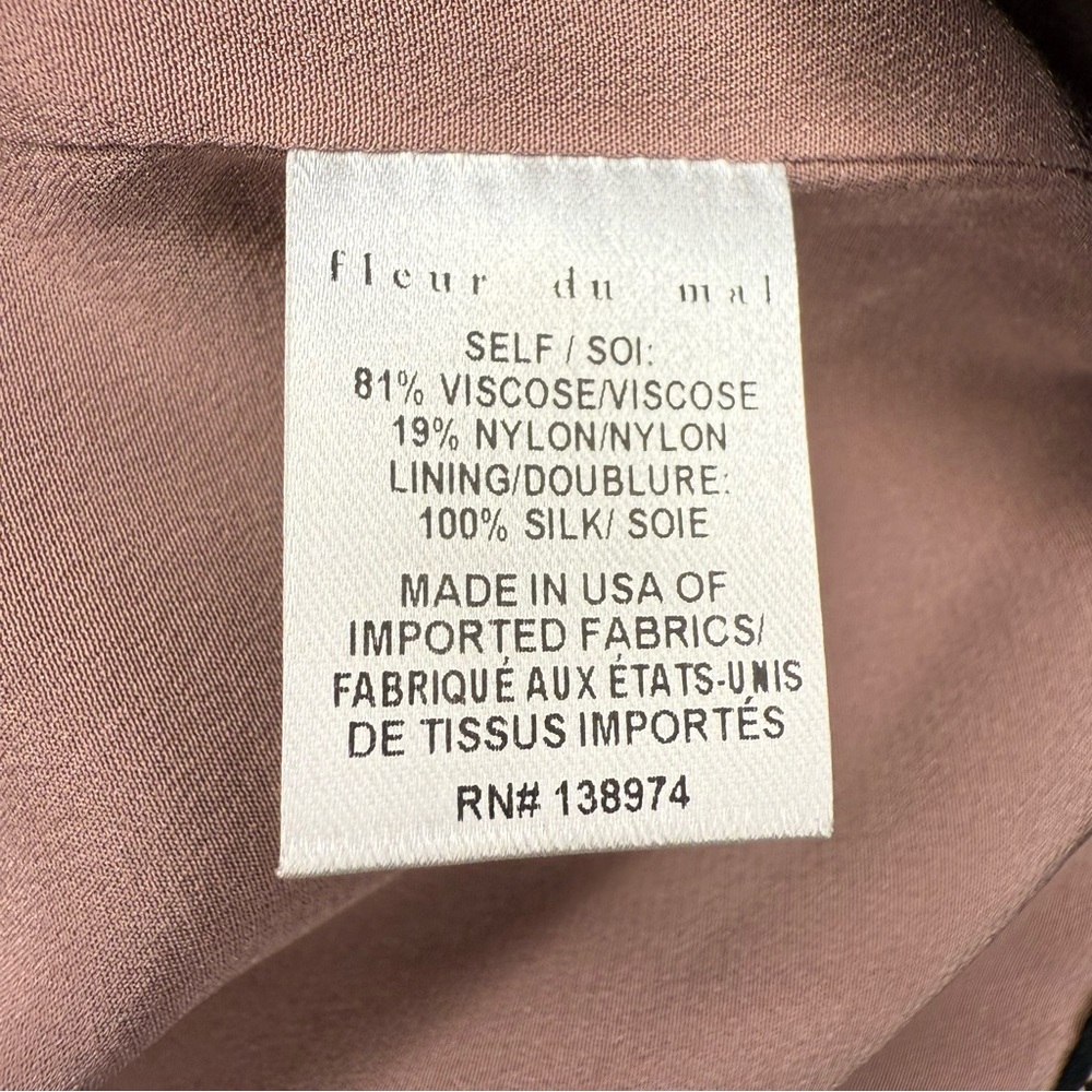 Fleur du Mal Burnout Pants Size 2 - Picture 5 of 10